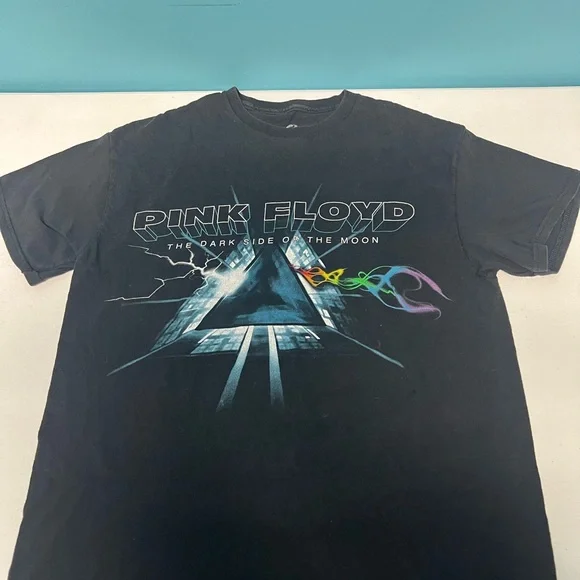 Liquid Blue Pink Floyd Black Cotton T-Shirt. Size large. - Picture 1 of 2